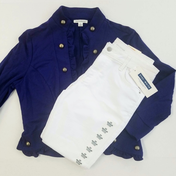 Old Navy Denim - Rockstar Mid-Rise Skinny Stay White Jeans